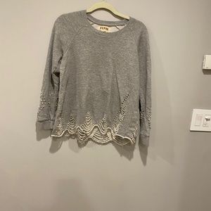 Pepin Distressed Grey Crewneck Sweater